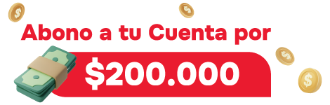 Abono a tu Cuenta por $200.000