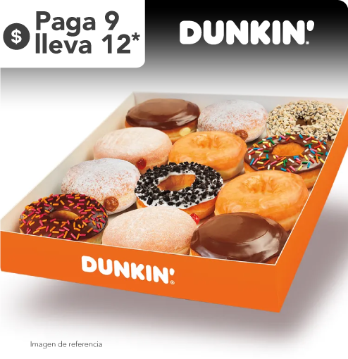 dunkin paga 9 lleva 12