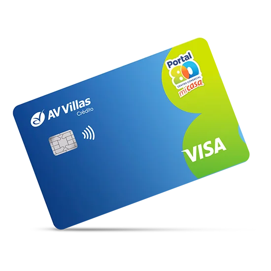Tarjeta de crédito Centro Comercial Potal 80 del Banco AV Villas