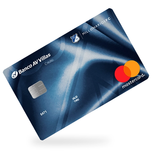 Tarjeta de crédito Mastercard Clásica de Millonarios FC y AV Villas 
