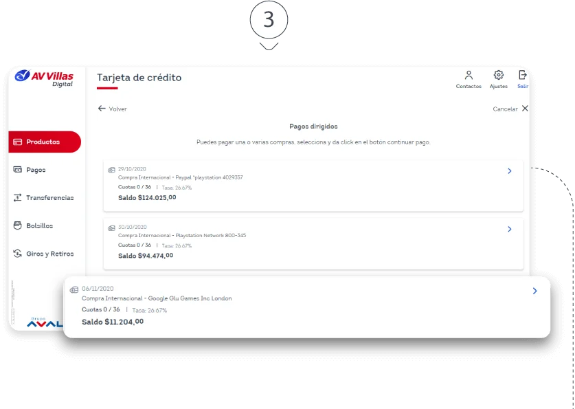 Pagos de compra con tarjeta de credito 3